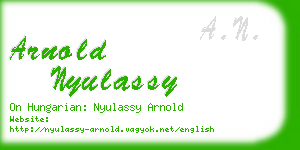 arnold nyulassy business card